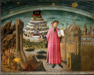 Retrato de Dante segurando a Divina Comédia