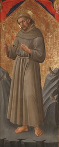 São Francisco de Assis, c.1460 (têmpera no painel) de Domenico di Michelino