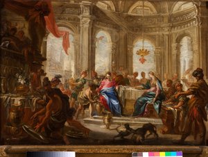 O Casamento de Caná de Domenico the Elder Piola