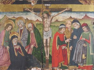 Painel com A Crucificação do Retábulo, séc. XV.