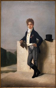 Retrato de João Pedro Quintella, Conde de Farrobo (1801-1869) - Pintura de Domingos Antonio de Sequeira (1868-1937), óleo sobre tela