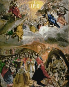 Adoração do Santo Nome de Jesus, 1577-1579. de Dominico El Greco