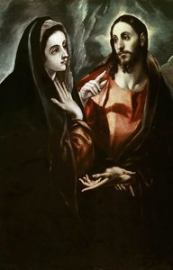 Cristo despedindo-se de sua Mãe, c. 1600. de Dominico El Greco