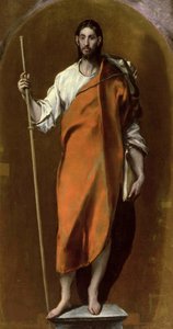 São Tiago como peregrino, ca 1590. de Dominico El Greco