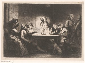 Companheirismo em torno de uma mesa à luz de velas