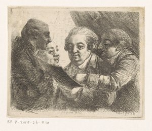 Retrato de quatro irmãos da família Terres, livrarias em Nápoles
Les quatres freres (título sobre o objecto)