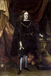 Barroco: Carlos II de Espanha, conhecido como o Ensorcele - Retrato de Carlos II de Espanha por Carreno de Miranda, Juan (1614-1685)