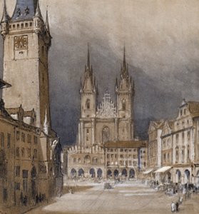 Praga e a sua Câmara Municipal (cor litho)