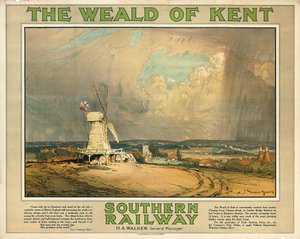 &39;The Weald of Kent&39;, um pôster publicitário da Southern Railway, c.1925 (litografia colorida)