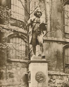 Dr. Johnson em seu pedestal, de onde ele pode ver a Fleet Street, c1935. de Donald McLeish