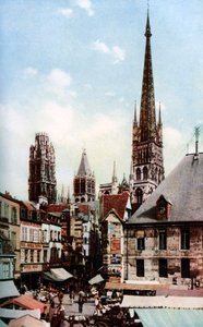 Catedral de Rouen, Normandia, França, c1930s de Donald McLeish
