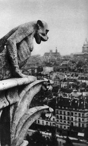 Demônio de pedra, Notre Dame, Paris, França, c1930s