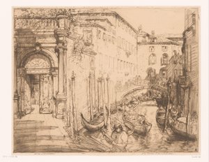Vista em Veneza 1911 (O Palácio Branco) O Palácio Branco de Donald Shaw MacLaughlan (signed by artist)