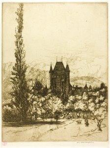Um castelo em Thun, Suíça