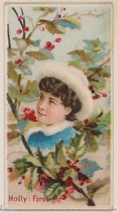Holly: Foresight, da série Floral Beauties and Language of Flowers N75 para Duke b..., 1892. de Donaldson Brothers