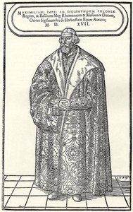 Retrato do Barão Sigmund von Herberstein, embaixador na Polônia e na Rússia, 1559 de Donat Hübschmann