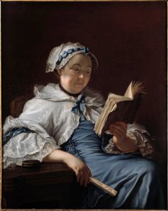 Retrato de Madame Nonotte Pintura de Donat Nonotte (1708-1785) 1758 Besancon. Museu de Belas Artes