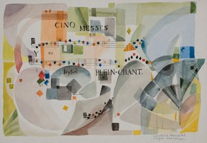 Cinco Missas 1701, 2007 (aguarela sobre papel) de Donatella Merlo