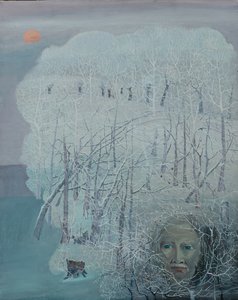 Sr. Galaverna (Rime Ice), Meu pai, c.1968(óleo sobre tela) de Donatella Merlo