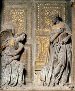 Anunciação Alto alívio de Donato de Bardi dit Donatello (ca. 1386-1466) 1435 Chiesa di Santa Croce. Florença