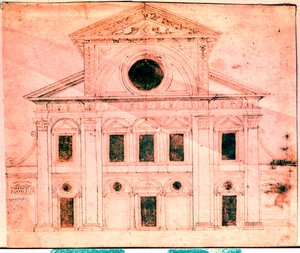 Design para a fachada de uma igreja