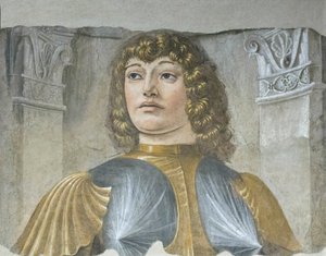 Homem de armas com armadura, c.1487-89 (fresco destacado) de Donato Bramante