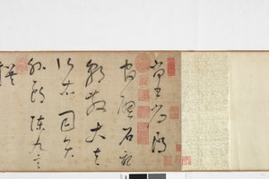 Cópia à mão livre da escrita de Zhang Xus do registro de pedra de Dong Qichang