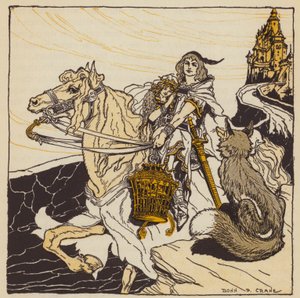 O Pássaro Dourado, conto de fadas alemão (lito colorido) de Donn P. Crane