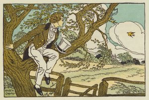 O jovem John Keats (litografia a cores) de Donn P. Crane