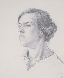 Cabeça de uma jovem mulher, c.1914 de Dora Carrington