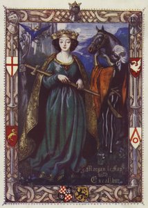 Morgan Le Fay com Excalibur