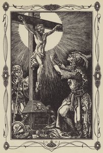 A Conversão de Sir Palamides (litho) de Dora Curtis