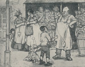 Marketing no subúrbio, 1920 de Doris Davis