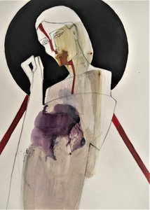Retrato abstrato do luto de Doris Schmitz