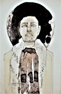Retrato abstrato com auréola de Doris Schmitz