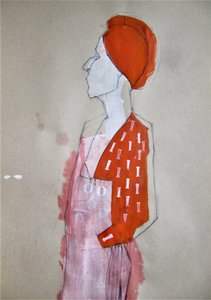 Perfil de uma mulher abstrata de Doris Schmitz
