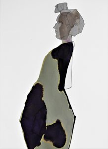 Perfil de uma mulher abstrata de Doris Schmitz