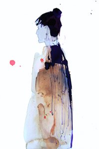 Perfil de uma mulher abstrata de Doris Schmitz
