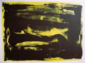 Amarelo forte, escuro, abstrato de Doris Schmitz