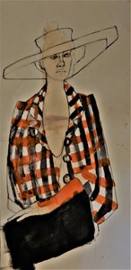 Look elegante com casaco xadrez de Doris Schmitz