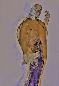 Mulher Abstrata e Contemplativa de Doris Schmitz