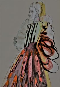 Ilustração de moda dramática de Doris Schmitz