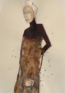 Esboço de moda elegante de Doris Schmitz
