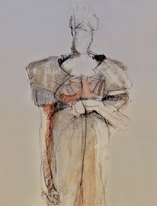 Esboço de moda elegante de Doris Schmitz