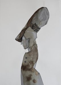 Perfil de uma figura elegante de Doris Schmitz