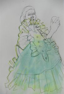 Retrato Verde Elegante de Doris Schmitz