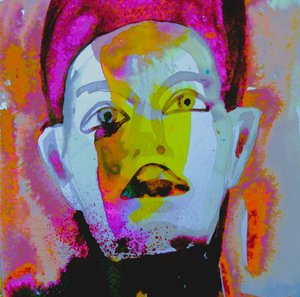 Retrato Expressivo em Neon de Doris Schmitz