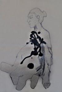 Figura a tinta escura de Doris Schmitz