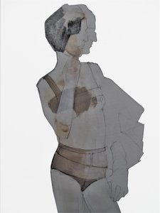 Figura fragmentada do mundo da moda de Doris Schmitz