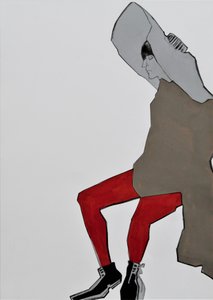 Figura com capuz e collants vermelhos de Doris Schmitz